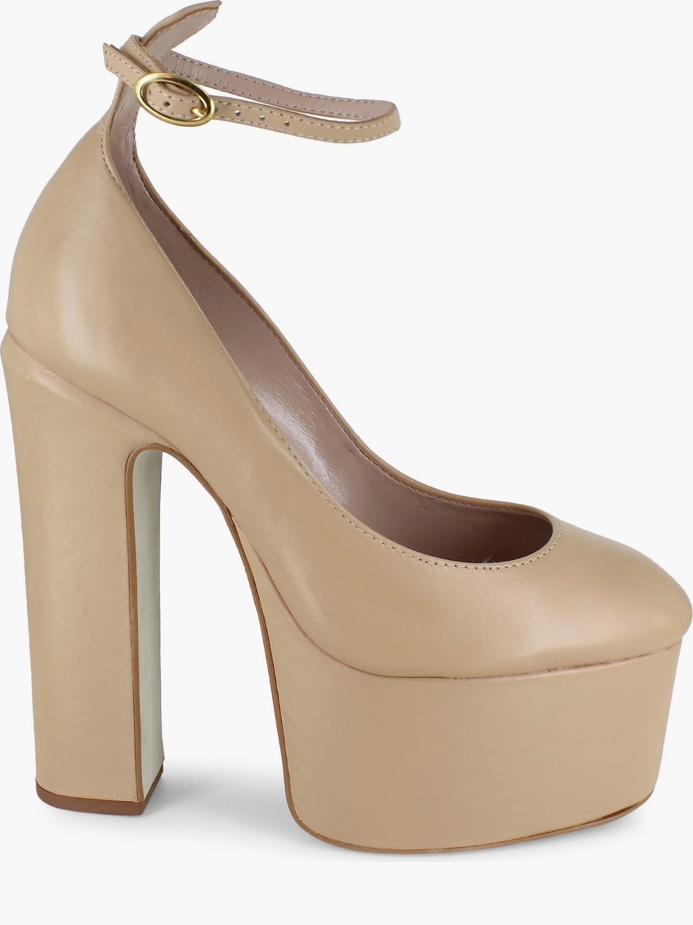 ZIGI girl Beige Ankle-Strap Platform Pump